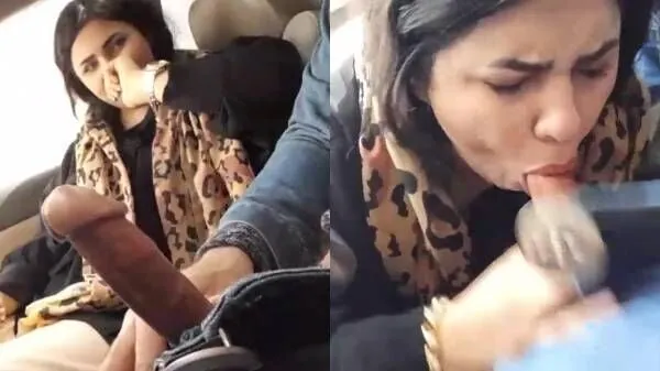 Bold Paki babe Saira quick blowjob in car to bf in Abu Dhabi