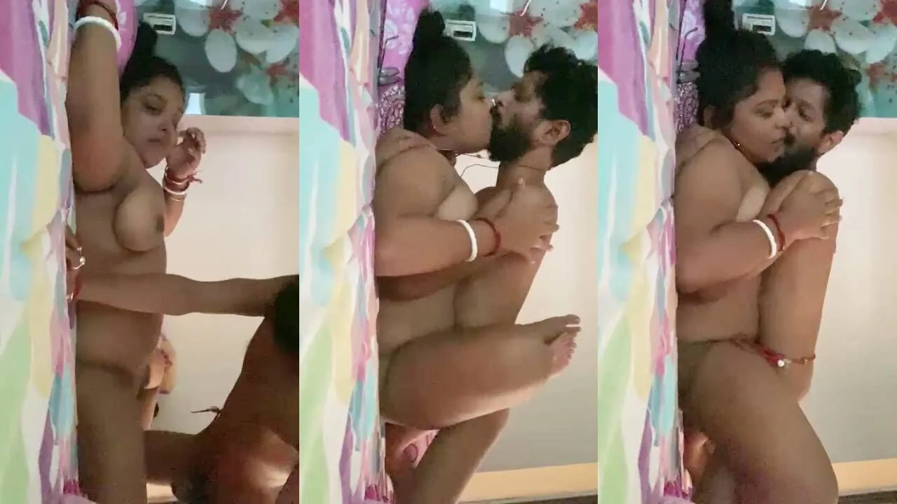 Busty Amritsar bhabhi passionate kiss and intense sex with devar