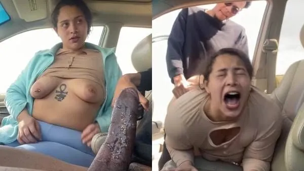 Fat ass Latina babe deep throating neighbour bbc, pounded in car
