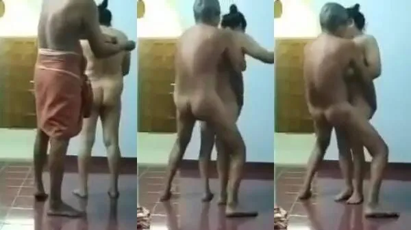 Kerala mature couple standing style sex after oil massage