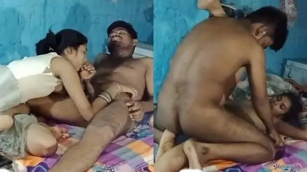 Newly married desi village couple\