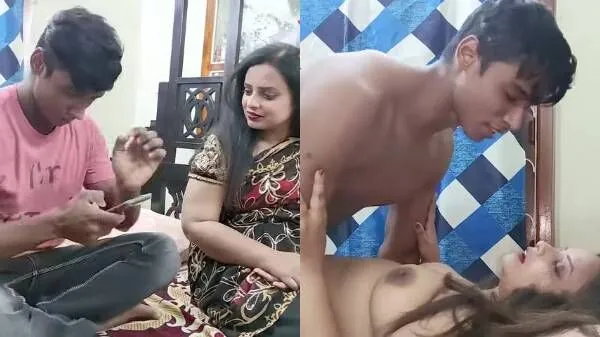Horny desi aunty seduces college stepson & gets cummed inside