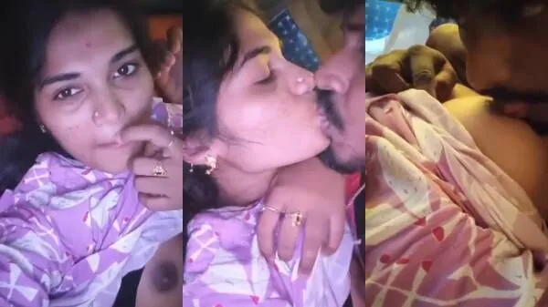 Kannada honeymoon wife kissed & boobs sucked in bus